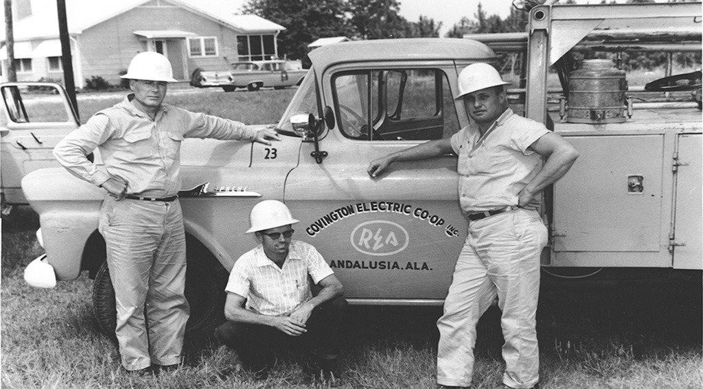 old cec truck and crew