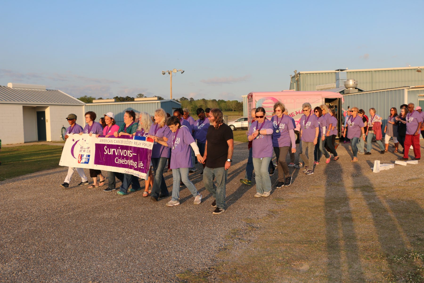 Relay For Life survivors group walking